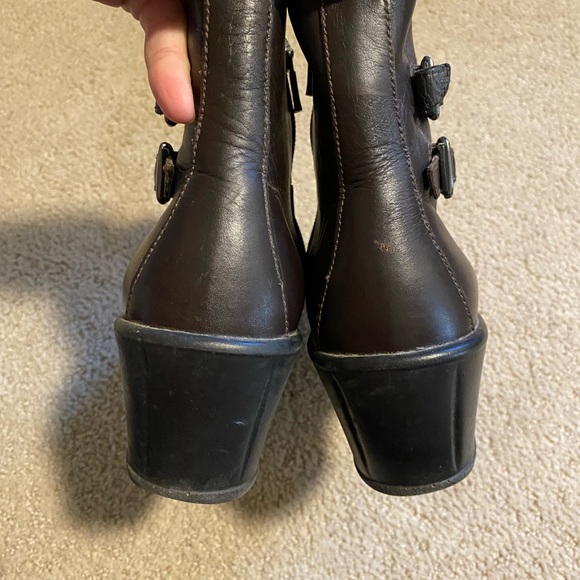 Dansko Bibi moto clog booties brown black - Picture 3 of 6